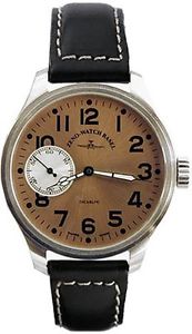 Zeno-Watch Herrenuhr - Oversized Pilot Winder brown - 8558-9-i6