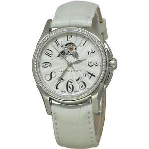 HAMILTON JAZZMASTER DAMEN-ARMBANDUHR 33MM ARMBAND LEDER AUTOMATIK H32355383