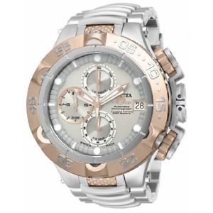 Invicta 12863 Mens Silver Dial Analog Automatic Watch with Stainless Steel Strap