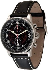 Zeno-Watch Herrenuhr - X-Large Pilot Chrono Pulsometer - P557BVD-a1-Puls
