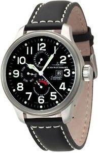 Zeno-Watch Herrenuhr - OS Pilot Power Reserve, Dual-Time, Day Date - 8055-a1