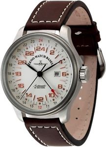 Zeno-Watch Herrenuhr - OS Retro GMT + 24 hours - 8524-f2