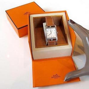 Hermes Leather Barenia double tour wrist Watch CAPE COD GM Automatic Unisex
