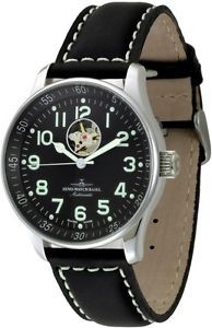 Zeno-Watch Herrenuhr - X-Large Pilot Open Heart - P554U-a1