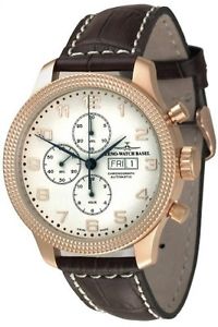 Zeno-Watch Herrenuhr - OS Retro Clou de Paris Chrono Day Date gold plated - 8557