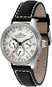Zeno-Watch Herrenuhr - NC Retro GMT full calendar - 9590-e2