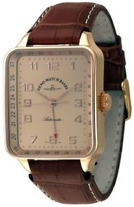 Zeno-Watch Herrenuhr - SQ Spezial Pointer date gold plated - 131Z-Pgr-f6