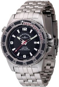 Zeno-Watch Herrenuhr - Professional Diver Automatic red - 6478-s1-7M