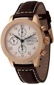 Zeno-Watch Herrenuhr - NC Clou de Paris Chronograph Retro gold plated - 11557TVD