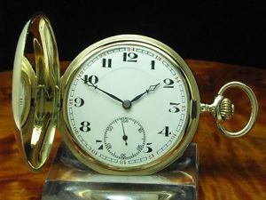14kt / 585 GOLD SAVONETTE SPRUNGDECKEL TASCHENUHR