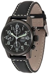 Zeno-Watch Herrenuhr - Classic Chronograph black - 6557TVDD-bk-a1