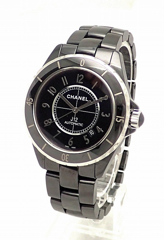 Authentic Chanel J12 High-Tech Black Ceramic Quartz 42mm Men's Watch H2980
