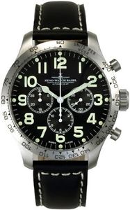 Zeno-Watch Herrenuhr - OS Tachymeter Pilot Chronograph 2020 - 8559TH-3T-a1