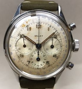 Vintage Gallet  Chronograph  Excelsior Park  Original Dial  Wristwatch