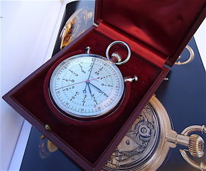 Rare split second flyback Leroy Pocket watch with original box