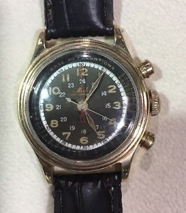 LQQK!!! Vintage Mido Multicecterchrono Chronograph Rose Watch Valjoux 1300