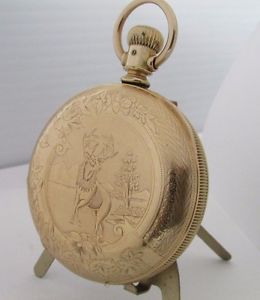 Rare Rockford 24 Jewels RG Double Hunters GF Case Pocket Watch
