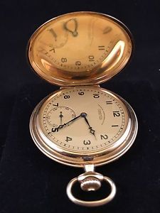 CERTIFIED VERY RARE A. LANGE & SOHNE GLAHUTTE UHR 14k GOLD POCKET WATCH ca. 1938
