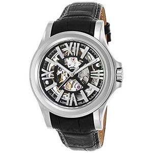 Bulova Men's 'Kirkwood' Swiss Automatic Stainless Steel and Leather Casual Watch