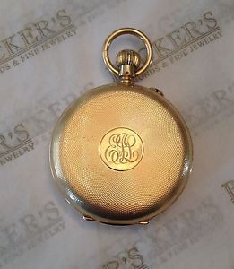Antique 18k JW Benson Hunter Pocketwatch Fancy 15k Chain 16