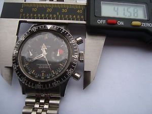 Vintage Croton Nivada Grenchen Chronomaster Diver Chronograph Valjoux 23  Watch
