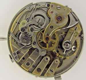 Quarter Hour Repeater Chronograph Pocket Watch Movement/Dial/Gold Hands