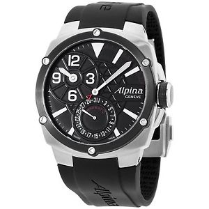 Alpina Regulator Black Dial Silicone Strap Men's Watch AL950LBB4AE6