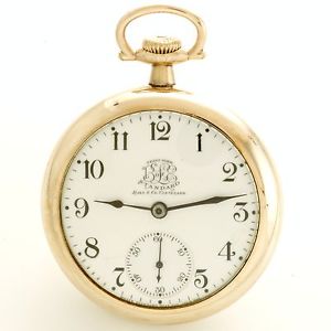 Rare Ball 17-Jewel Brotherhood of Locomotive Engineer Railroad Pocket Watch