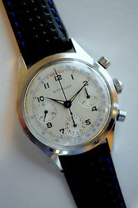 Vintage Wittnauer 3 register chronograph valjoux 72 movement stainless steel