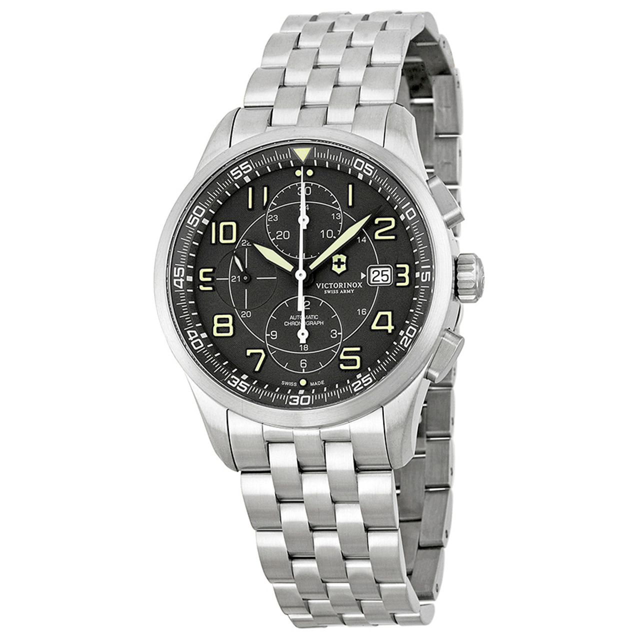 Victorinox 241620 Mens Black Dial Analog Automatic Watch