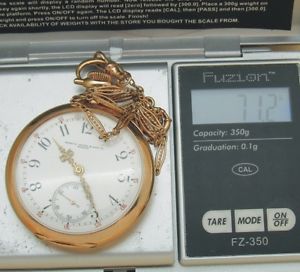 12s Meylan Private Label 14K With 10K Solid Gold Chain Watch, Excellent Running