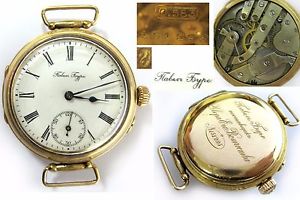 Antique GOLD 0.583 14K WristWatch PAVEL BURE Paul Buhre Russian Empire 1907-1908