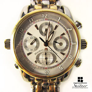 Maurice Lacroix Masterpiece Chrono Globe Re. MP 6398 Stahl 750 Gold