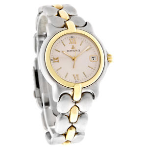 Bertolucci Vir Series Mens18K Bezel Stainless Steel Bracelet Swiss Quartz Watch