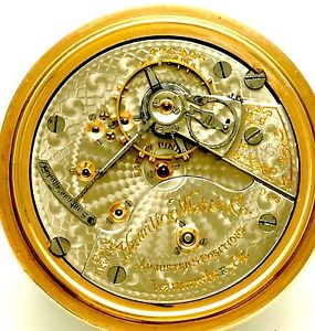 ANTIQUE 23 JEWEL 18 SIZE HAMILTON 946 RAILROAD POCKET WATCH CA1905