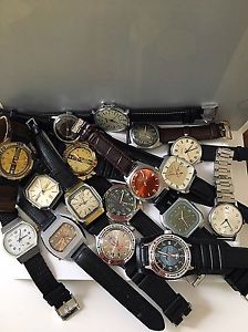 Watchmakers Estate 17 Vintage Russian CCCP USSR Watches Some NOS Poljot Diver