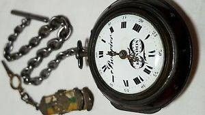 RARE 1700s Bouvier French Verge Fuse Antique Pocket Watch old vtg london