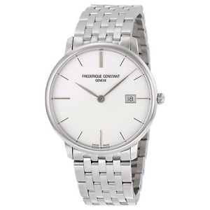 Frederique Constant FC-220S5S6B Mens Silver Dial Analog Quartz Watch