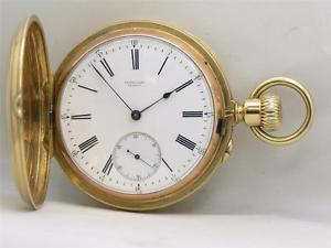 HEAVY 1870'S SOLID 18K HENRY CAPT 52MM MENS HUNTER CASE POCKET WATCH