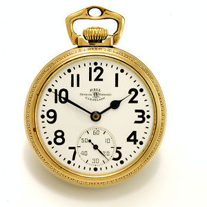 21-Jewel Hamilton Ball 999B 16-Size Open Face Railroad Pocket Watch