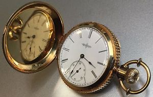 Elgin 1882, 18k, 66.2 Grams, 41mm x 12mm, 11 Jewels - Hunter Pocket Watch