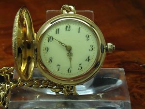 DÜRRSTEIN & CO. 14kt 585 GOLD DAMENUHR ARMBANDUHR / UMGEBAUTE TASCHENUHR