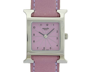 Never Hermes H Watch Steel Leath