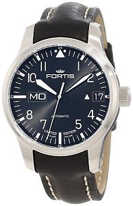 Fortis Mens 700.10.81 L.01 F-43 "Flieger" Black Leather Strap Automatic Watch