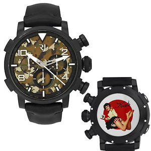 Romain Jerome Pinup DNA WWII Kate Barefoot Chrono Auto Men Watch RJ.P.CH.002.01