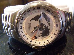 EBEL SPORTWAVE GMT AUTOMATIC 9123K51- PRISTINE EXAMPLE - BOX AND PAPERS - PX ?