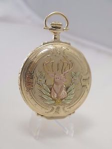 Beautiful Elgin 14k Multi Color Box Hinge Hunting Case