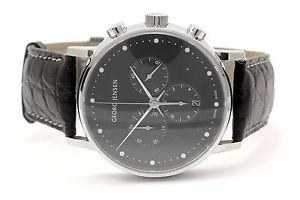 Georg Jensen Koppel 517 Chronometer 41mm Gents Watch Black Dial