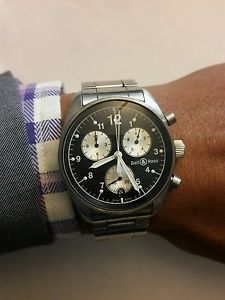 Bell & Ross $2600 Men's inverse Panda  Chronograph  Watch