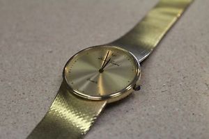 Lucien Piccard ALL GOLD Watch Serviced Working Polished -- Beautiful